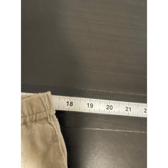 John Mark Womens Pants Size 14 Beige Linen Fringe Hem Pull On Relaxed Lagenlook - Picture 5 of 8